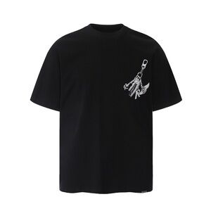 Represent Black Graphic Tee with Keychain Design